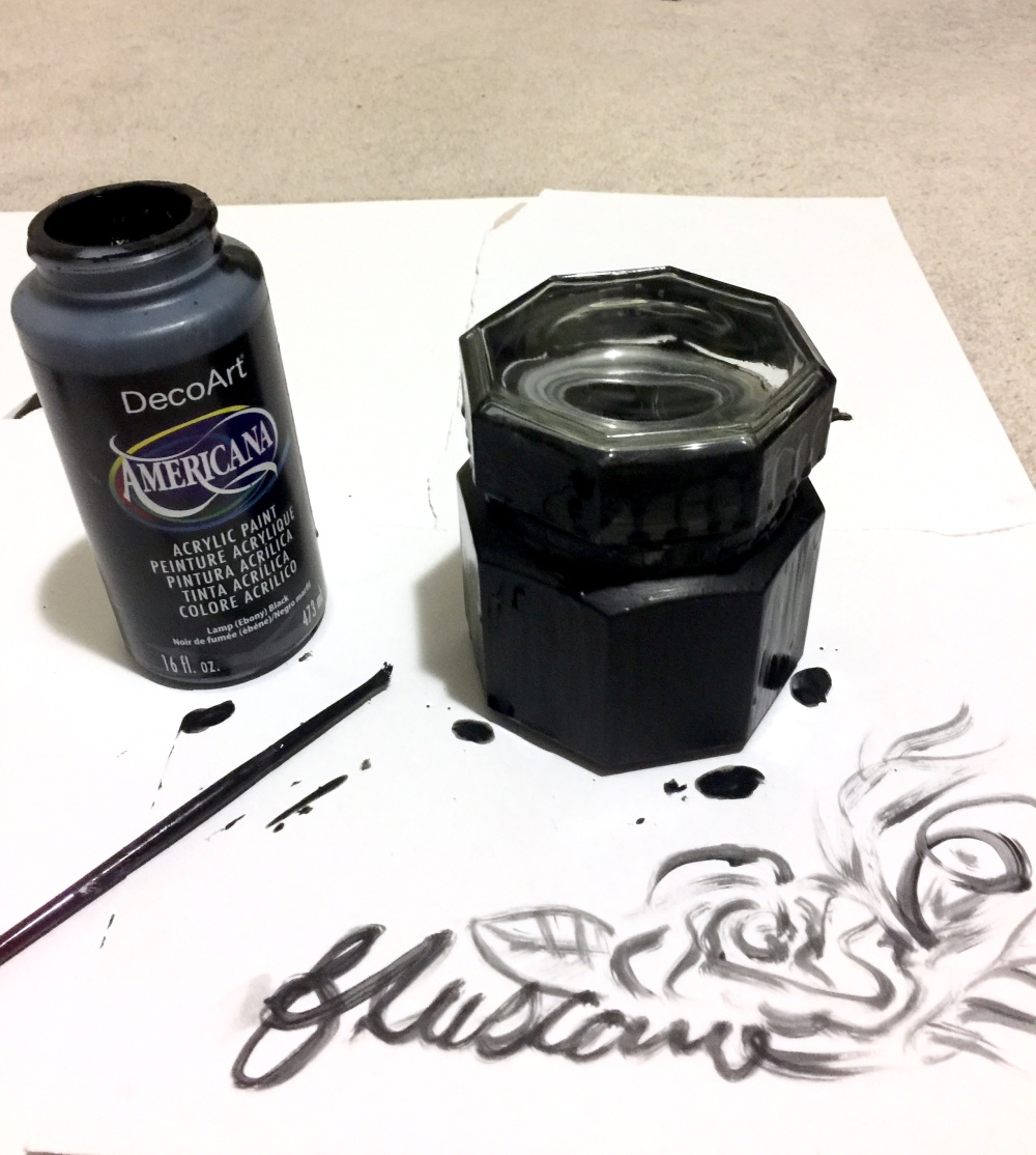 Painted Black Jar